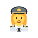 Woman pilot cartoon animated emoji