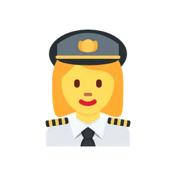 Woman pilot animated emoji