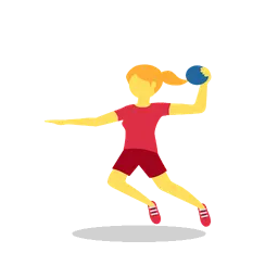 Woman playing handball animated emoji