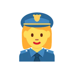 Woman police officer animated emoji