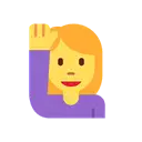 Woman raising hand cartoon animated emoji