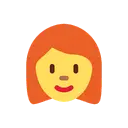 Woman: red hair cartoon animated emoji