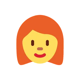 Woman: red hair animated emoji