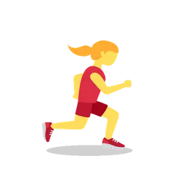 Woman running facing right animated emoji