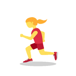 Woman running animated emoji