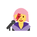 Woman singer cartoon animated emoji