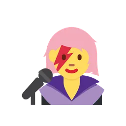 Woman singer animated emoji