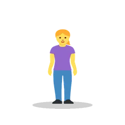 Woman standing animated emoji