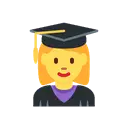 Woman student cartoon animated emoji