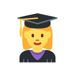 Woman student animated emoji