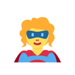 Woman superhero animated emoji