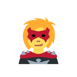 Woman supervillain animated emoji