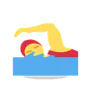 Woman swimming cartoon animated emoji