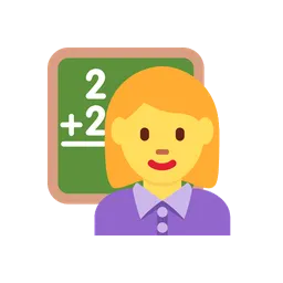 Woman teacher animated emoji