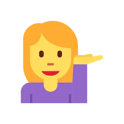 Woman tipping hand animated emoji