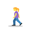 Woman walking cartoon animated emoji
