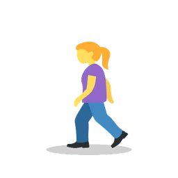 Woman walking animated emoji
