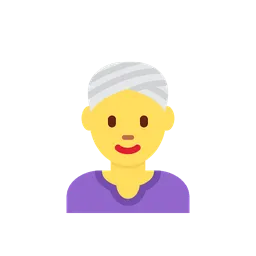 Woman wearing turban animated emoji