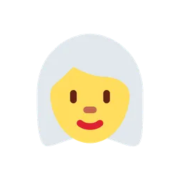 Woman: white hair animated emoji