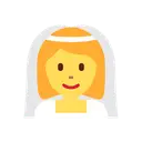 Woman with veil cartoon animated emoji