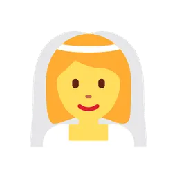 Woman with veil animated emoji