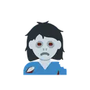 Woman zombie cartoon animated emoji