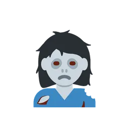 Woman zombie animated emoji