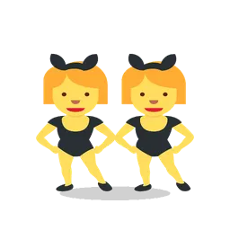 Women with bunny ears animated emoji