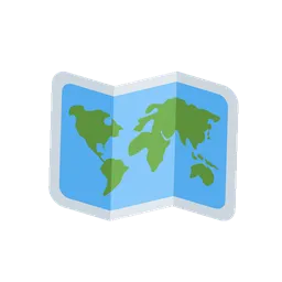 World map animated emoji