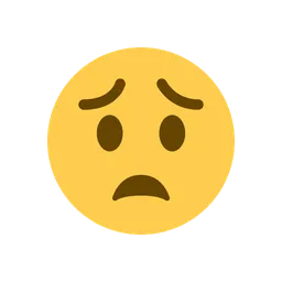 Worried face animated emoji