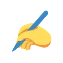 Writing hand cartoon animated emoji