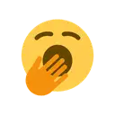 Yawning face cartoon animated emoji