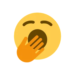 Yawning face animated emoji