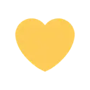 Yellow heart cartoon animated emoji