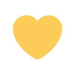 Yellow heart animated emoji