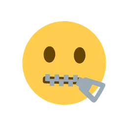 Zipper-mouth face animated emoji