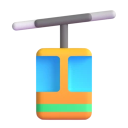 Aerial tramway animated emoji