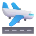 Airplane arrival 3D animated emoji