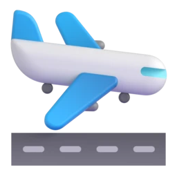 Airplane arrival animated emoji