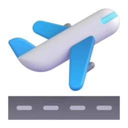 Airplane departure animated emoji