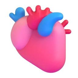 Anatomical heart animated emoji