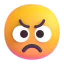 Angry face 3D animated emoji
