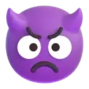 Angry face with horns 3D animated emoji