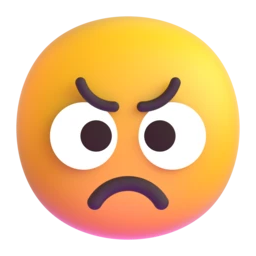 Angry face animated emoji