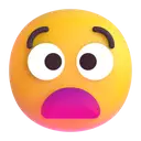 Anguished face 3D animated emoji