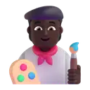 Artist: dark skin tone 3D animated emoji