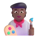Artist: medium-dark skin tone 3D animated emoji