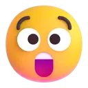 Astonished face 3D animated emoji
