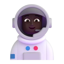 Astronaut: dark skin tone animated emoji