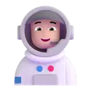 Astronaut: light skin tone 3D animated emoji